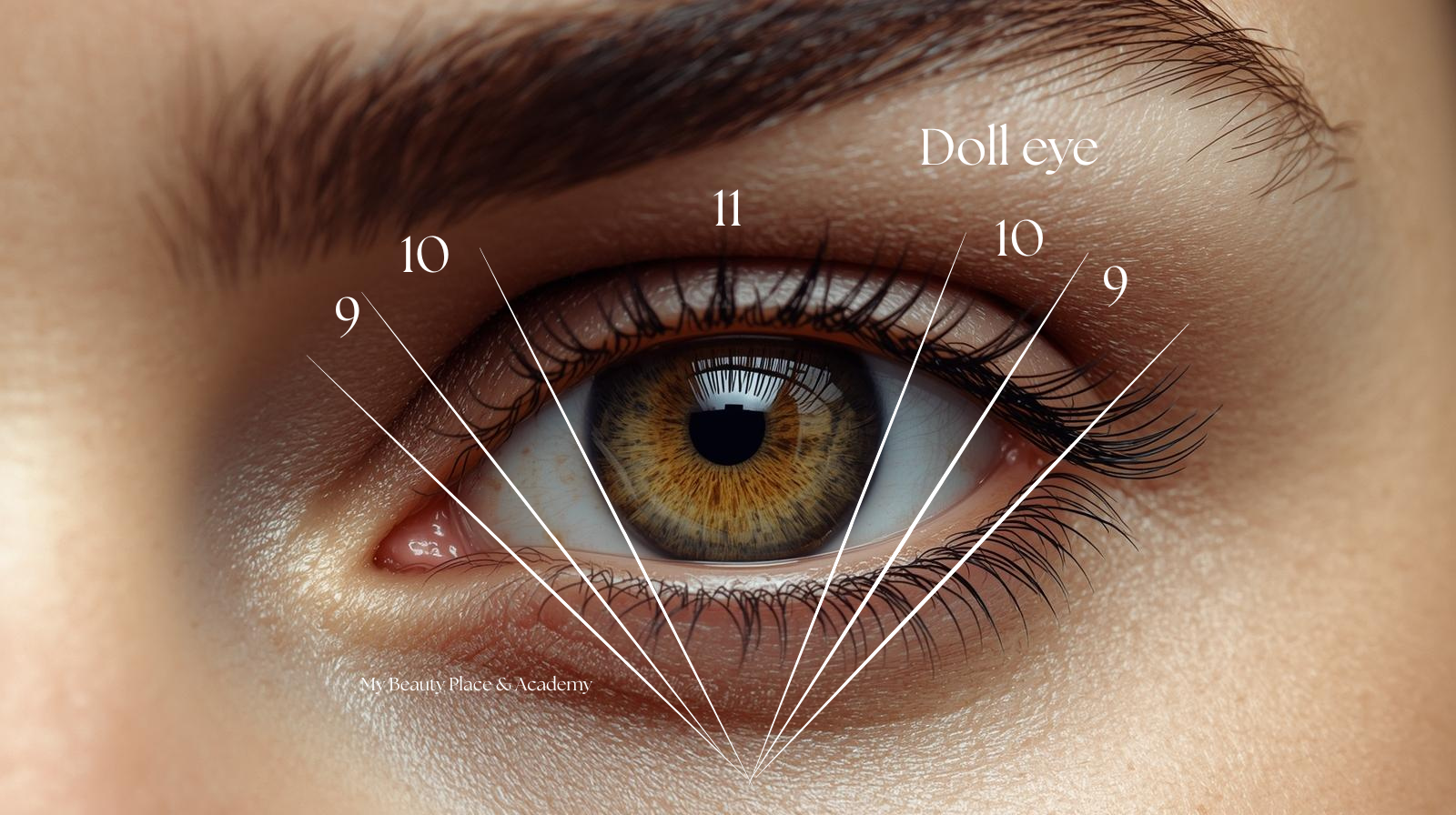 Kuva antaa vain suuntaa, pituus mietitään asiakkaan omien ripsien mukaan